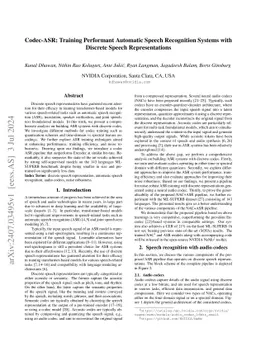 Codec-ASR: Training Performant Automatic Speech Recognition Systems with
  Discrete Speech Representations