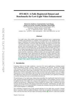 BVI-RLV: A Fully Registered Dataset and Benchmarks for Low-Light Video
  Enhancement