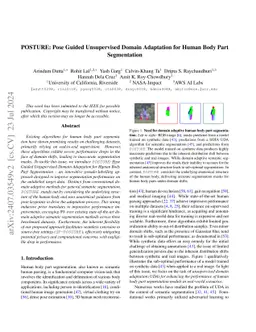POSTURE: Pose Guided Unsupervised Domain Adaptation for Human Body Part
  Segmentation