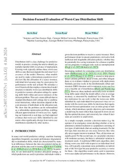 Decision-Focused Evaluation of Worst-Case Distribution Shift