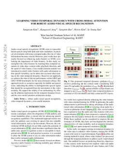 Learning Video Temporal Dynamics with Cross-Modal Attention for Robust
  Audio-Visual Speech Recognition