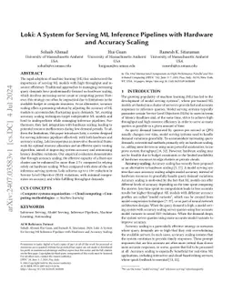 Loki: A System for Serving ML Inference Pipelines with Hardware and
  Accuracy Scaling