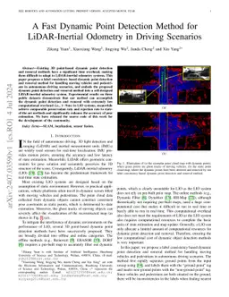 A Fast Dynamic Point Detection Method for LiDAR-Inertial Odometry in
  Driving Scenarios