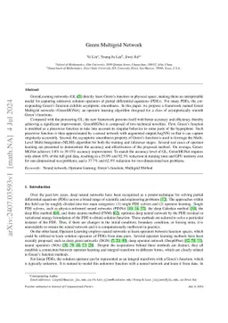 Green Multigrid Network
