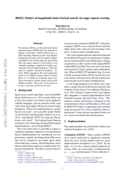 BM25S: Orders of magnitude faster lexical search via eager sparse
  scoring