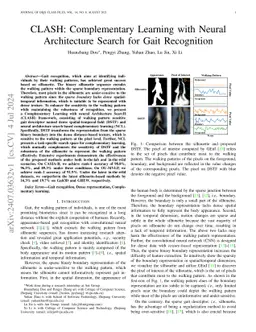 CLASH: Complementary Learning with Neural Architecture Search for Gait
  Recognition