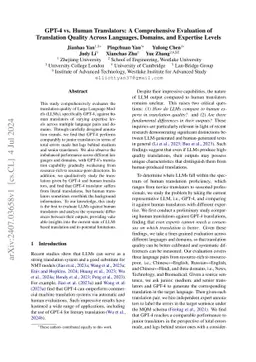 GPT-4 vs. Human Translators: A Comprehensive Evaluation of Translation
  Quality Across Languages, Domains, and Expertise Levels