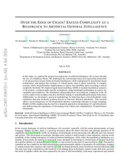 Over the Edge of Chaos? Excess Complexity as a Roadblock to Artificial
  General Intelligence