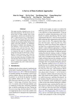 A Survey of Data Synthesis Approaches