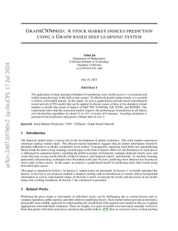 GraphCNNpred: A stock market indices prediction using a Graph based deep
  learning system