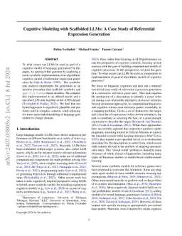 Cognitive Modeling with Scaffolded LLMs: A Case Study of Referential
  Expression Generation