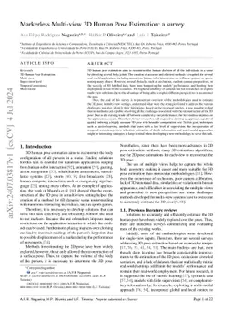 Markerless Multi-view 3D Human Pose Estimation: a survey