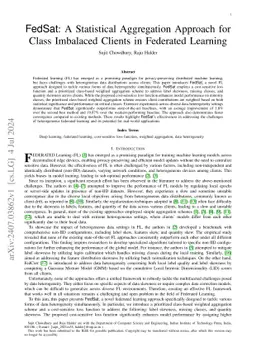 FedSat: A Statistical Aggregation Approach for Class Imbalanced Clients in Federated Learning