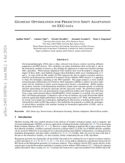 Geodesic Optimization for Predictive Shift Adaptation on EEG data