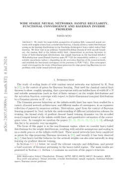 Wide stable neural networks: Sample regularity, functional convergence
  and Bayesian inverse problems
