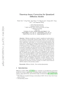 Timestep-Aware Correction for Quantized Diffusion Models