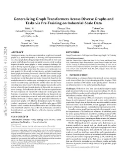 Generalizing Graph Transformers Across Diverse Graphs and Tasks via Pre-training