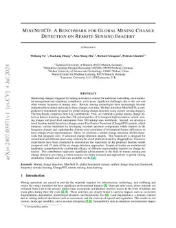 MineNetCD: A Benchmark for Global Mining Change Detection on Remote
  Sensing Imagery