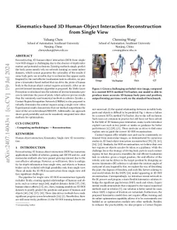 Kinematics-based 3D Human-Object Interaction Reconstruction from Single
  View