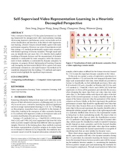 Self-Supervised Video Representation Learning in a Heuristic Decoupled Perspective