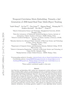 Temporal Correlation Meets Embedding: Towards a 2nd Generation of
  JDE-based Real-Time Multi-Object Tracking