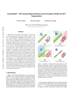 GaussianBeV: 3D Gaussian Representation meets Perception Models for BeV
  Segmentation