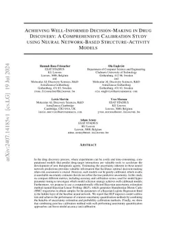 Achieving Well-Informed Decision-Making in Drug Discovery: A
  Comprehensive Calibration Study using Neural Network-Based Structure-Activity
  Models