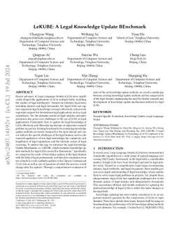 LeKUBE: A Legal Knowledge Update BEnchmark