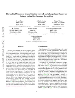 Hierarchical Windowed Graph Attention Network and a Large Scale Dataset
  for Isolated Indian Sign Language Recognition
