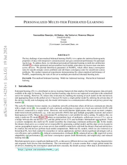 Personalized Multi-tier Federated Learning