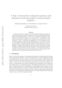 T- Hop: A framework for studying the importance path information in
  molecular graphs for chemical property prediction