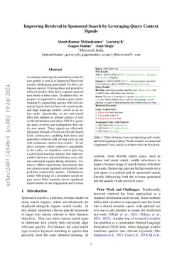 Improving Retrieval in Sponsored Search by Leveraging Query Context
  Signals