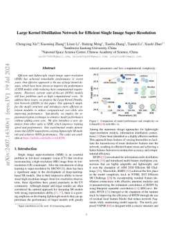 Large Kernel Distillation Network for Efficient Single Image
  Super-Resolution