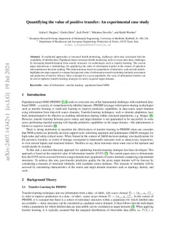 Quantifying the value of positive transfer: An experimental case study