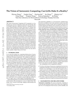 The Vision of Autonomic Computing: Can LLMs Make It a Reality?