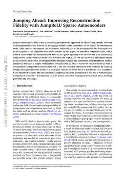Jumping Ahead: Improving Reconstruction Fidelity with JumpReLU Sparse
  Autoencoders
