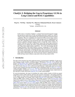 ChatQA 2: Bridging the Gap to Proprietary LLMs in Long Context and RAG Capabilities