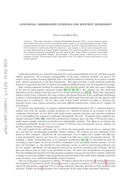Conformal Thresholded Intervals for Efficient Regression