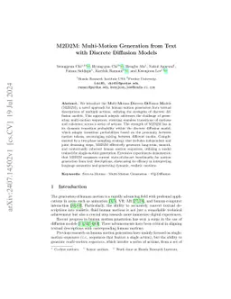 M2D2M: Multi-Motion Generation from Text with Discrete Diffusion Models
