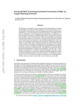 FuncEvalGMN: Evaluating Functional Correctness of SQL via Graph Matching
  Network