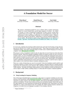 A Foundation Model for Soccer