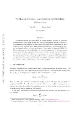 SOREL: A Stochastic Algorithm for Spectral Risks Minimization
