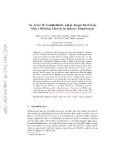 $\infty$-Brush: Controllable Large Image Synthesis with Diffusion Models
  in Infinite Dimensions