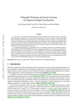 Subgraph Clustering and Atom Learning for Improved Image Classification