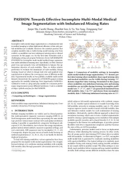 PASSION: Towards Effective Incomplete Multi-Modal Medical Image
  Segmentation with Imbalanced Missing Rates