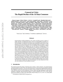 Consent in Crisis: The Rapid Decline of the AI Data Commons