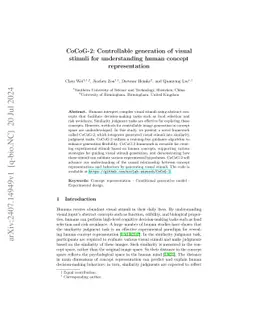 CoCoG-2: Controllable generation of visual stimuli for understanding
  human concept representation
