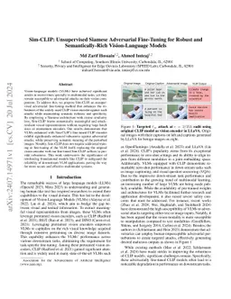 Sim-CLIP: Unsupervised Siamese Adversarial Fine-Tuning for Robust and
  Semantically-Rich Vision-Language Models