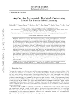 AsyCo: An Asymmetric Dual-task Co-training Model for Partial-label
  Learning