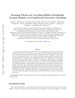 Learning Physics for Unveiling Hidden Earthquake Ground Motions via
  Conditional Generative Modeling
